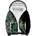 Honouring 50 Year Of NAIDOC Sherpa Hoodie Honouring The Next Generation Green Aboriginal Art