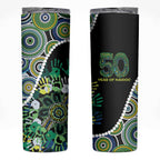 Honouring 50 Year Of NAIDOC Skinny Tumbler Honouring The Next Generation Green Aboriginal Art