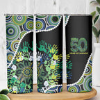 Honouring 50 Year Of NAIDOC Skinny Tumbler Honouring The Next Generation Green Aboriginal Art