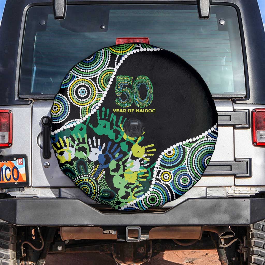 Honouring 50 Year Of NAIDOC Spare Tire Cover Honouring The Next Generation Green Aboriginal Art