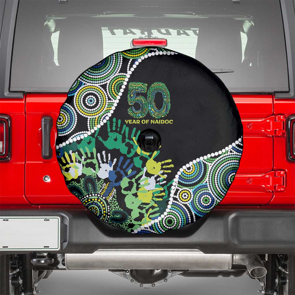 Honouring 50 Year Of NAIDOC Spare Tire Cover Honouring The Next Generation Green Aboriginal Art