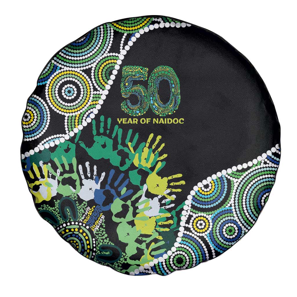 Honouring 50 Year Of NAIDOC Spare Tire Cover Honouring The Next Generation Green Aboriginal Art