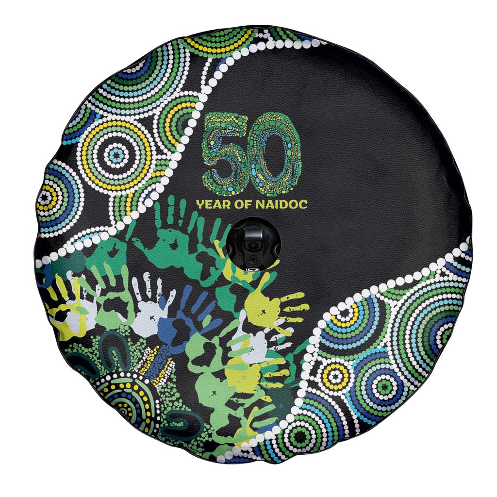 Honouring 50 Year Of NAIDOC Spare Tire Cover Honouring The Next Generation Green Aboriginal Art