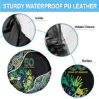 Honouring 50 Year Of NAIDOC Spare Tire Cover Honouring The Next Generation Green Aboriginal Art