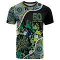 Honouring 50 Year Of NAIDOC T Shirt Honouring The Next Generation Green Aboriginal Art