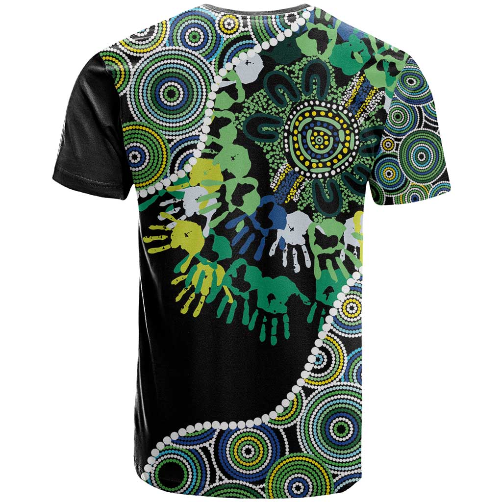 Honouring 50 Year Of NAIDOC T Shirt Honouring The Next Generation Green Aboriginal Art