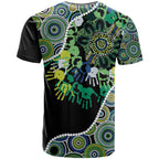 Honouring 50 Year Of NAIDOC T Shirt Honouring The Next Generation Green Aboriginal Art