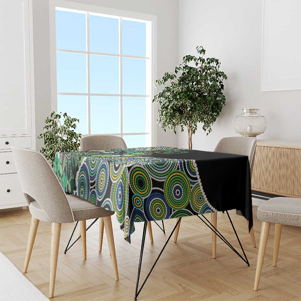 Honouring 50 Year Of NAIDOC Tablecloth Honouring The Next Generation Green Aboriginal Art