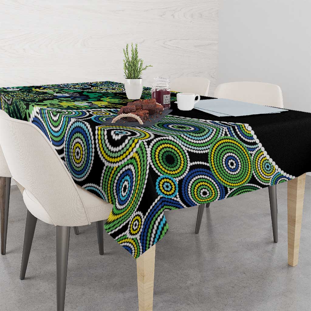 Honouring 50 Year Of NAIDOC Tablecloth Honouring The Next Generation Green Aboriginal Art
