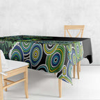 Honouring 50 Year Of NAIDOC Tablecloth Honouring The Next Generation Green Aboriginal Art