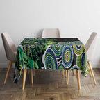 Honouring 50 Year Of NAIDOC Tablecloth Honouring The Next Generation Green Aboriginal Art