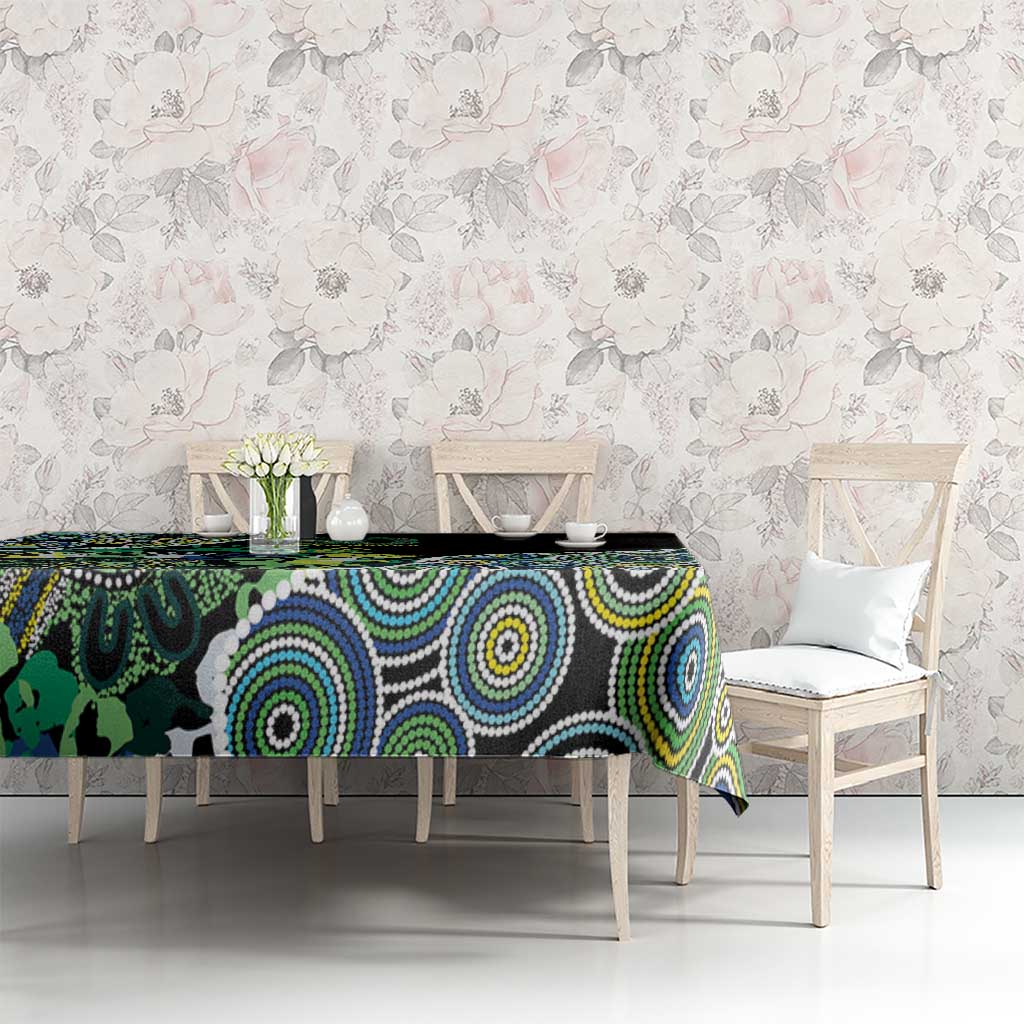 Honouring 50 Year Of NAIDOC Tablecloth Honouring The Next Generation Green Aboriginal Art