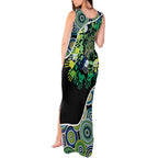 Honouring 50 Year Of NAIDOC Tank Maxi Dress Honouring The Next Generation Green Aboriginal Art