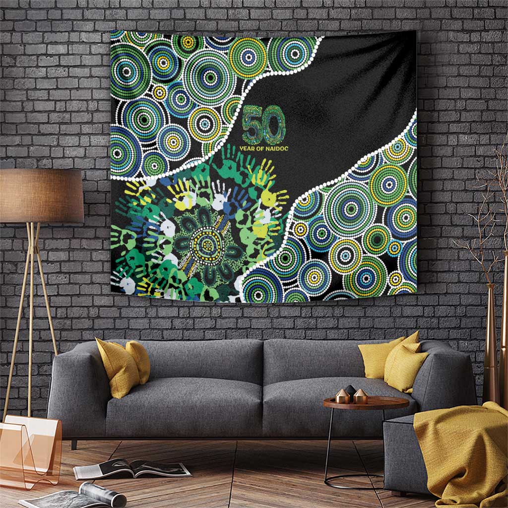 Honouring 50 Year Of NAIDOC Tapestry Honouring The Next Generation Green Aboriginal Art