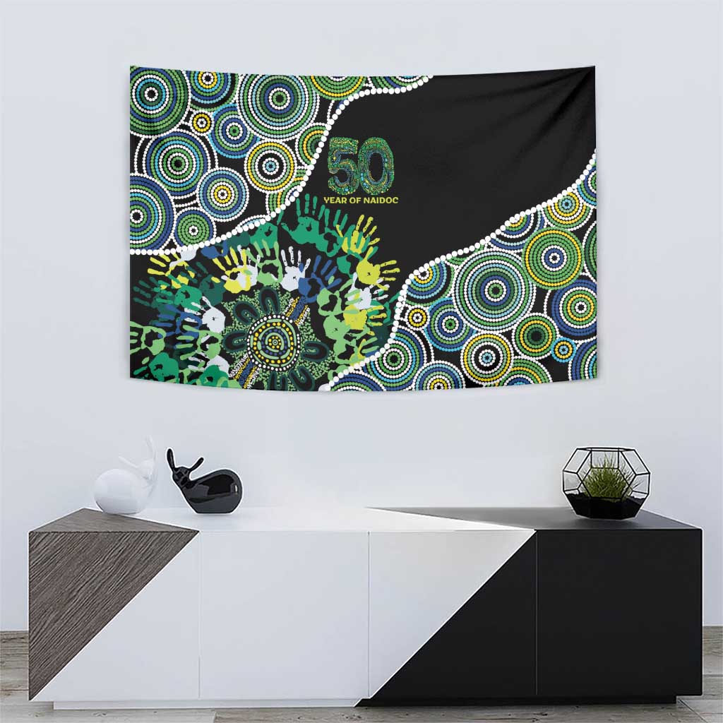 Honouring 50 Year Of NAIDOC Tapestry Honouring The Next Generation Green Aboriginal Art