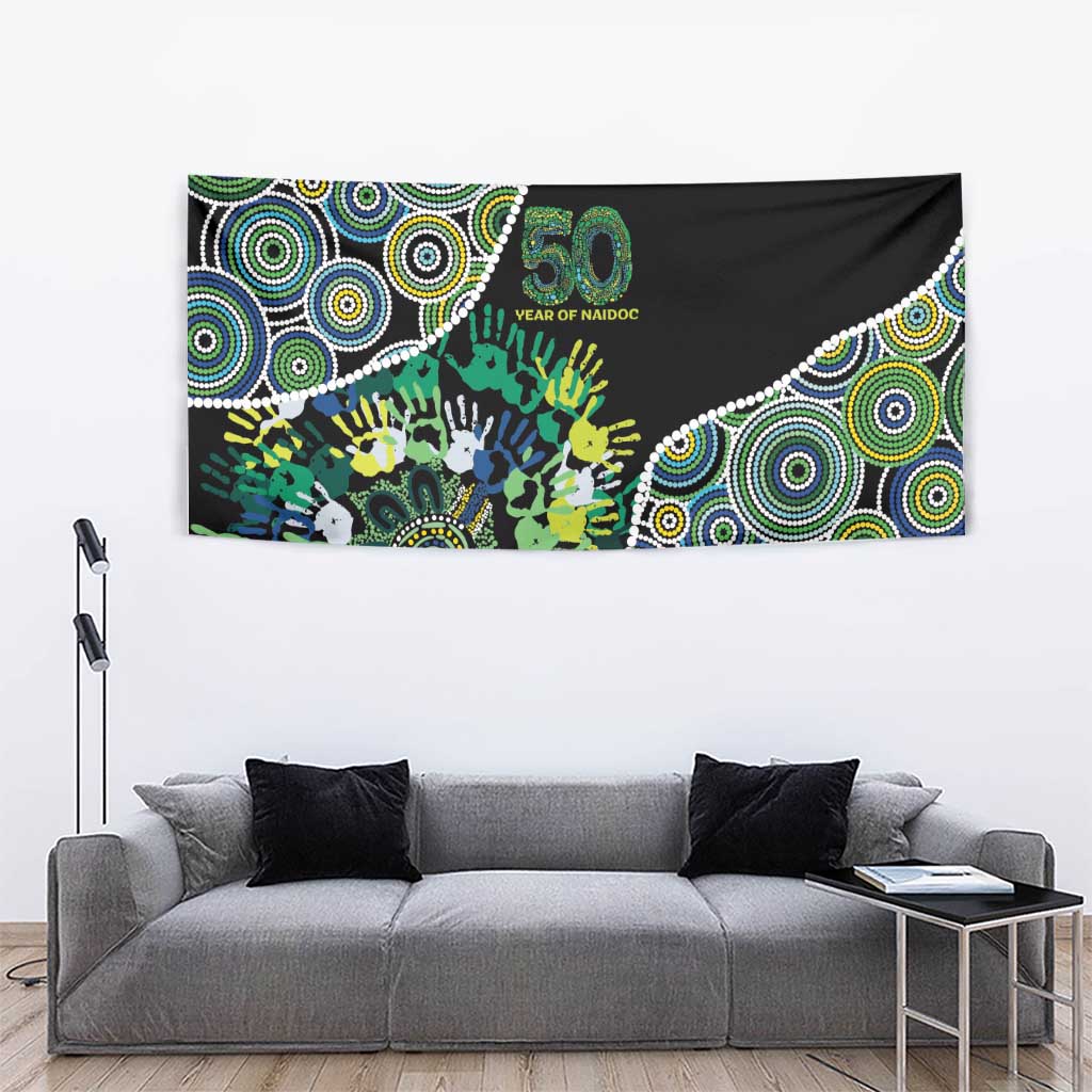 Honouring 50 Year Of NAIDOC Tapestry Honouring The Next Generation Green Aboriginal Art