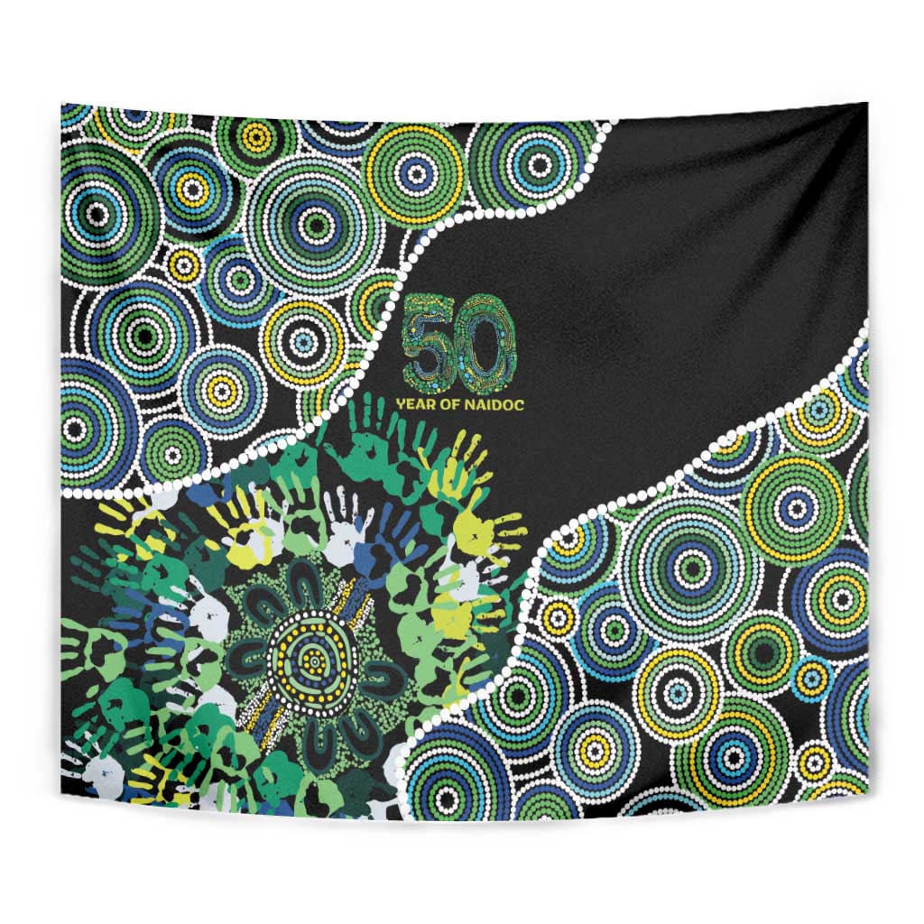 Honouring 50 Year Of NAIDOC Tapestry Honouring The Next Generation Green Aboriginal Art