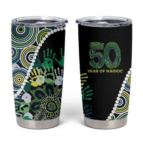 Honouring 50 Year Of NAIDOC Tumbler Cup Honouring The Next Generation Green Aboriginal Art
