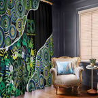 Honouring 50 Year Of NAIDOC Window Curtain Honouring The Next Generation Green Aboriginal Art