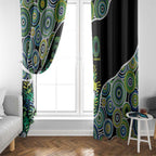 Honouring 50 Year Of NAIDOC Window Curtain Honouring The Next Generation Green Aboriginal Art