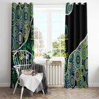 Honouring 50 Year Of NAIDOC Window Curtain Honouring The Next Generation Green Aboriginal Art