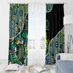 Honouring 50 Year Of NAIDOC Window Curtain Honouring The Next Generation Green Aboriginal Art