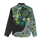 Honouring 50 Year Of NAIDOC Women Casual Shirt Honouring The Next Generation Green Aboriginal Art