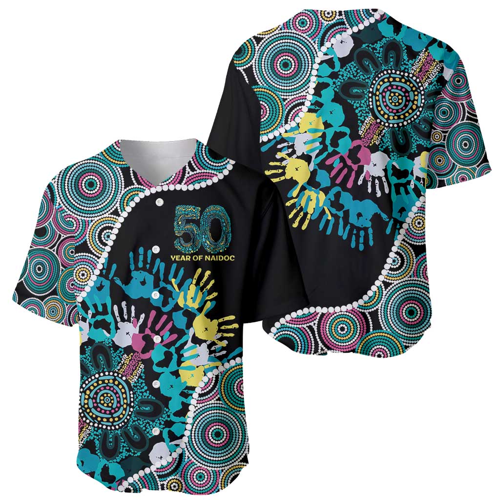 Honouring 50 Year Of NAIDOC Baseball Jersey Honouring The Next Generation Pastel Aboriginal Art
