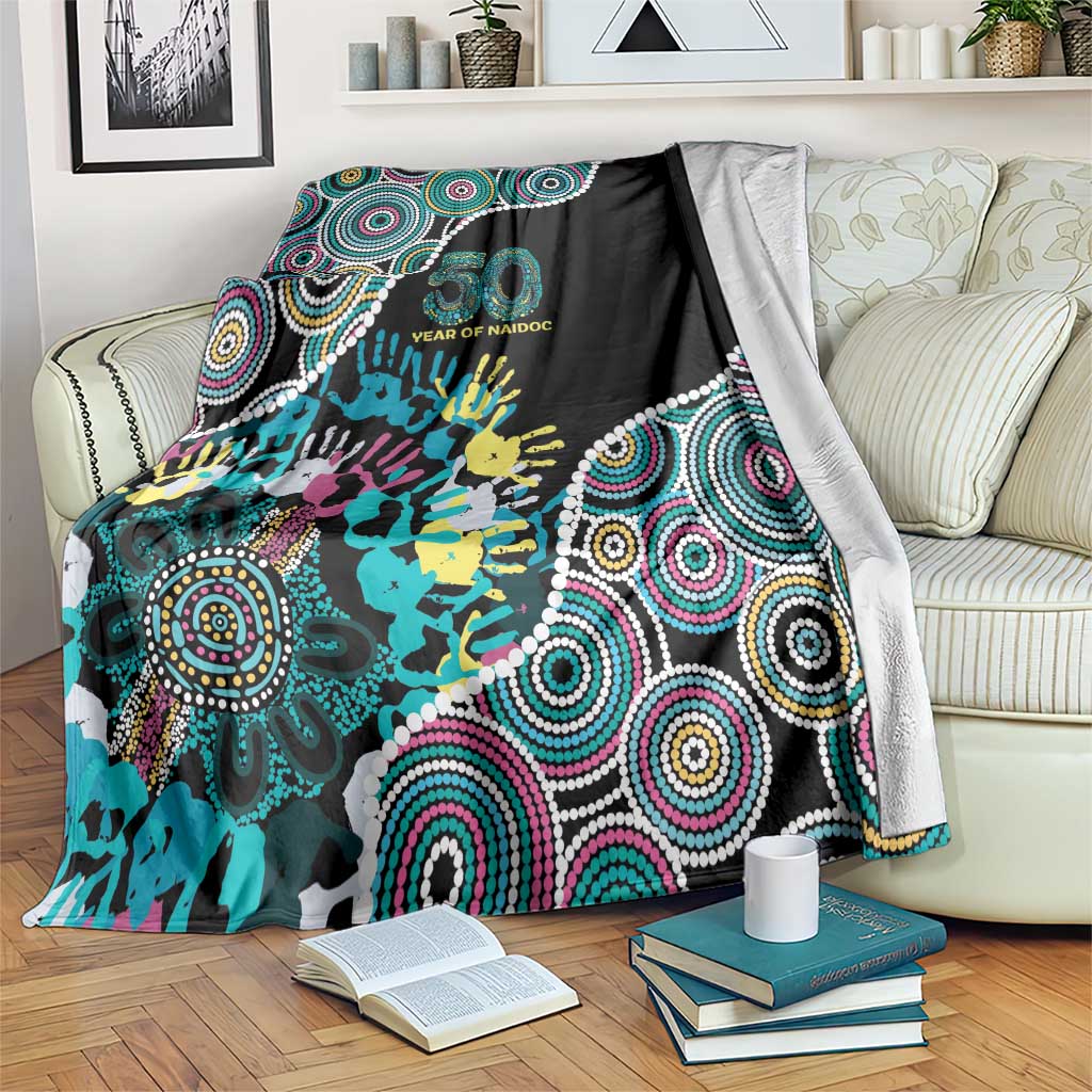 Honouring 50 Year Of NAIDOC Blanket Honouring The Next Generation Pastel Aboriginal Art