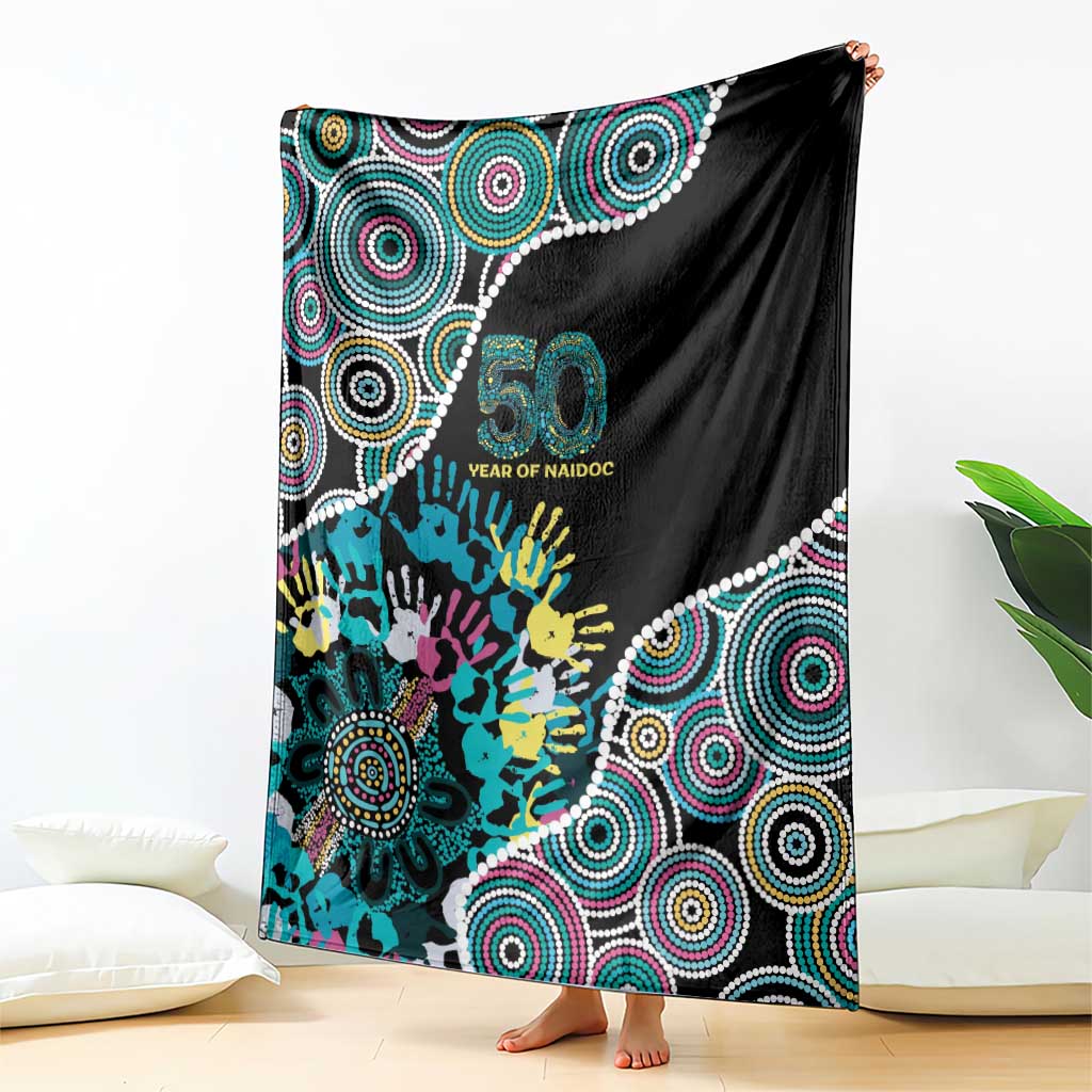 Honouring 50 Year Of NAIDOC Blanket Honouring The Next Generation Pastel Aboriginal Art