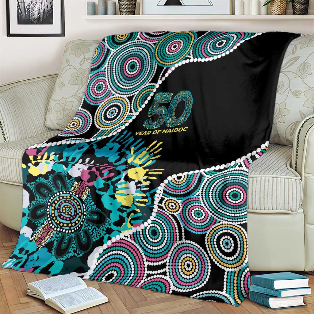 Honouring 50 Year Of NAIDOC Blanket Honouring The Next Generation Pastel Aboriginal Art