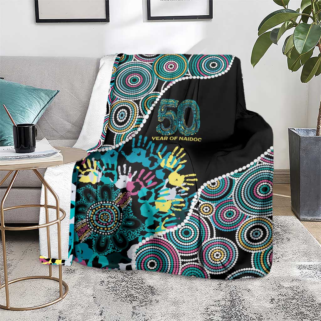Honouring 50 Year Of NAIDOC Blanket Honouring The Next Generation Pastel Aboriginal Art