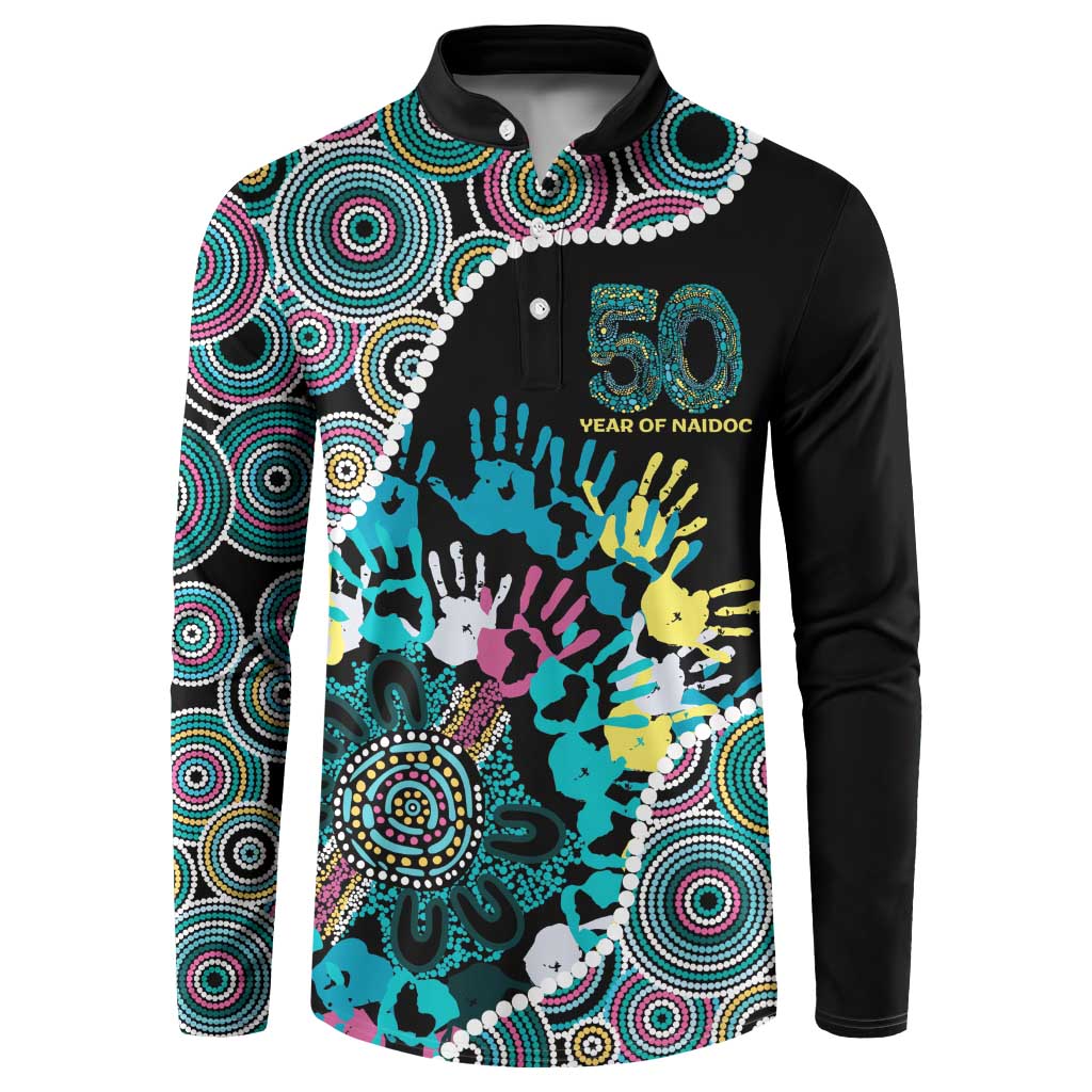 Honouring 50 Year Of NAIDOC Button Sweatshirt Honouring The Next Generation Pastel Aboriginal Art