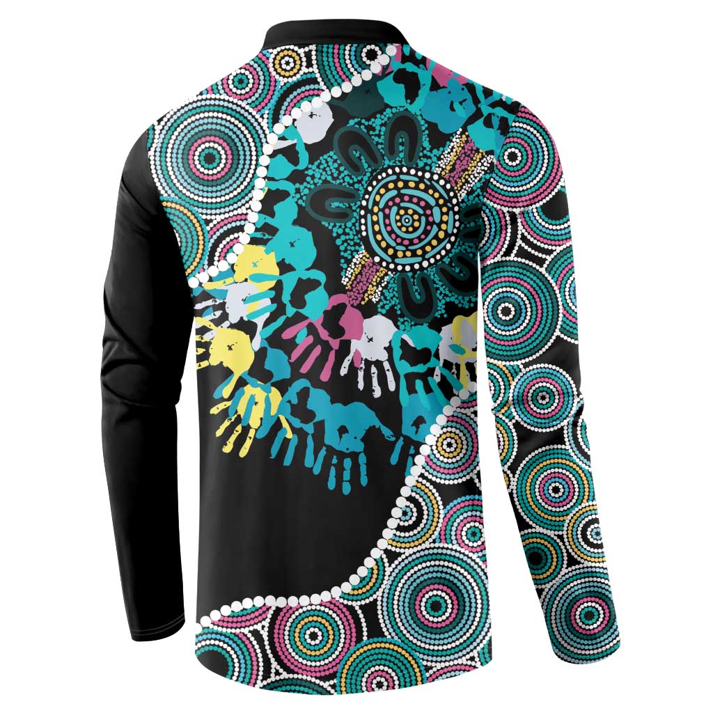 Honouring 50 Year Of NAIDOC Button Sweatshirt Honouring The Next Generation Pastel Aboriginal Art