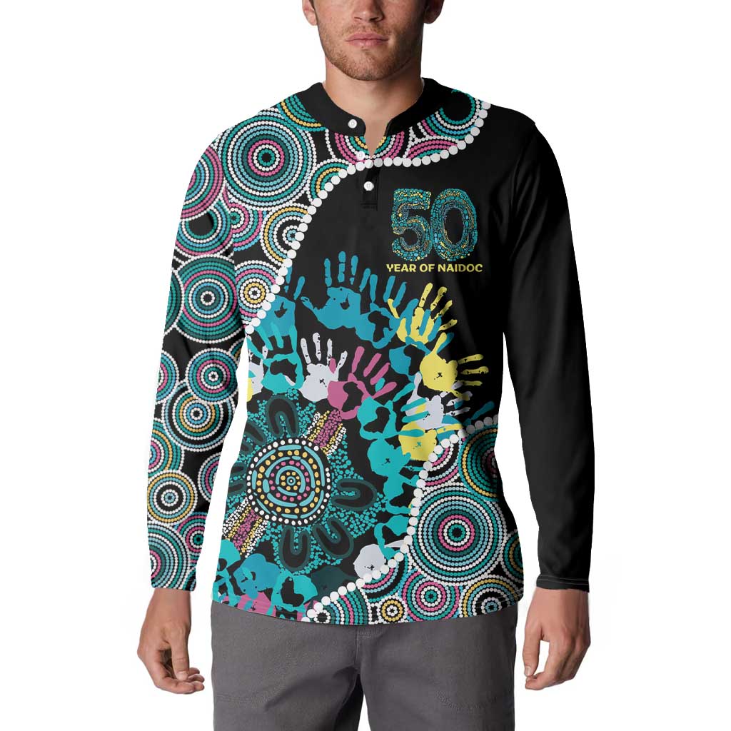 Honouring 50 Year Of NAIDOC Button Sweatshirt Honouring The Next Generation Pastel Aboriginal Art