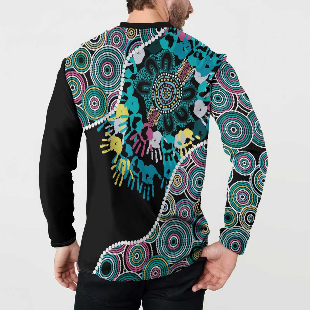 Honouring 50 Year Of NAIDOC Button Sweatshirt Honouring The Next Generation Pastel Aboriginal Art