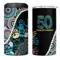 Honouring 50 Year Of NAIDOC 4 in 1 Can Cooler Tumbler Honouring The Next Generation Pastel Aboriginal Art