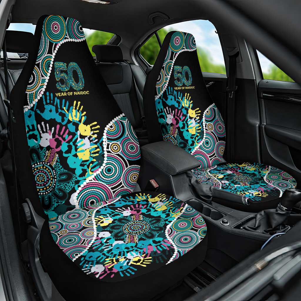 Honouring 50 Year Of NAIDOC Car Seat Cover Honouring The Next Generation Pastel Aboriginal Art