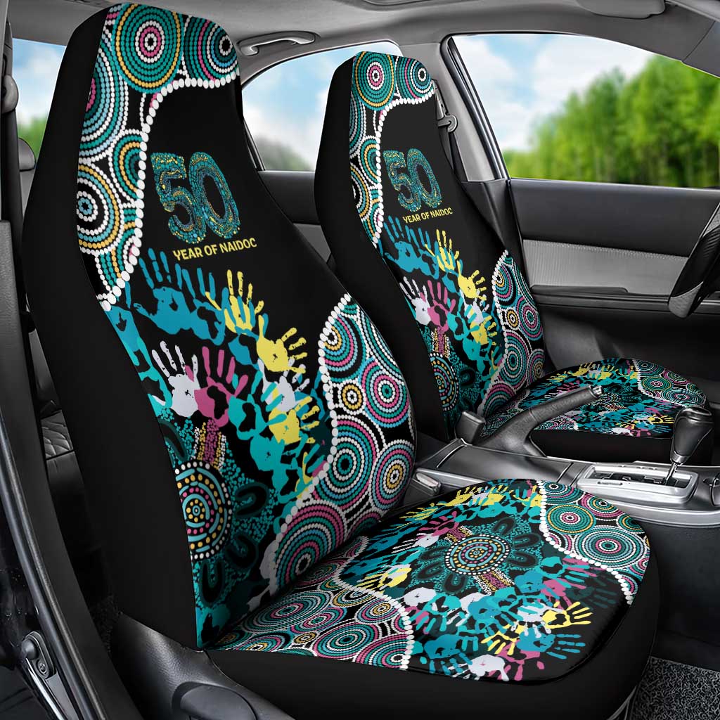 Honouring 50 Year Of NAIDOC Car Seat Cover Honouring The Next Generation Pastel Aboriginal Art