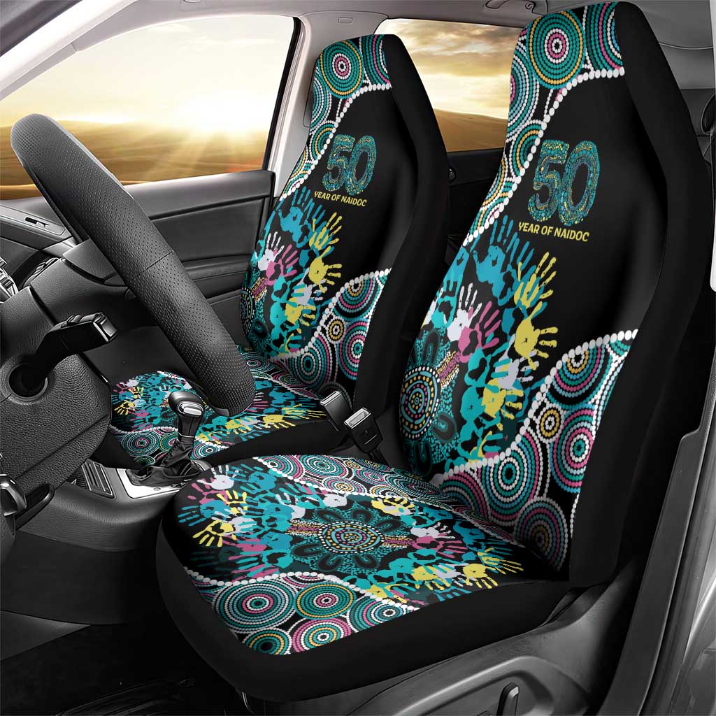 Honouring 50 Year Of NAIDOC Car Seat Cover Honouring The Next Generation Pastel Aboriginal Art