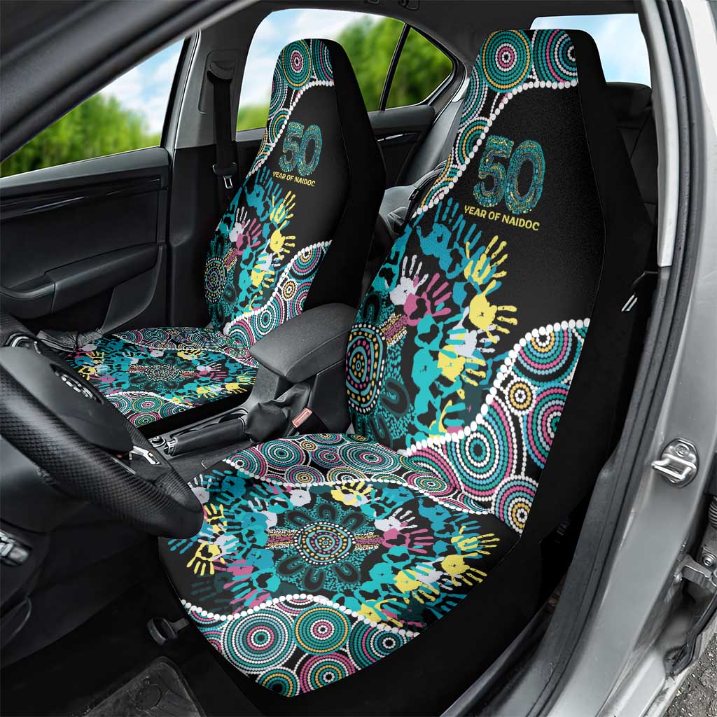 Honouring 50 Year Of NAIDOC Car Seat Cover Honouring The Next Generation Pastel Aboriginal Art