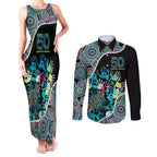 Honouring 50 Year Of NAIDOC Couples Matching Tank Maxi Dress and Long Sleeve Button Shirt Honouring The Next Generation Pastel Aboriginal Art