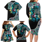Honouring 50 Year Of NAIDOC Family Matching Long Sleeve Bodycon Dress and Hawaiian Shirt Honouring The Next Generation Pastel Aboriginal Art