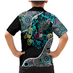 Honouring 50 Year Of NAIDOC Family Matching Mermaid Dress and Hawaiian Shirt Honouring The Next Generation Pastel Aboriginal Art