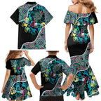 Honouring 50 Year Of NAIDOC Family Matching Mermaid Dress and Hawaiian Shirt Honouring The Next Generation Pastel Aboriginal Art