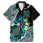 Honouring 50 Year Of NAIDOC Family Matching Mermaid Dress and Hawaiian Shirt Honouring The Next Generation Pastel Aboriginal Art