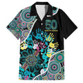 Honouring 50 Year Of NAIDOC Family Matching Off Shoulder Maxi Dress and Hawaiian Shirt Honouring The Next Generation Pastel Aboriginal Art