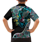 Honouring 50 Year Of NAIDOC Family Matching Summer Maxi Dress and Hawaiian Shirt Honouring The Next Generation Pastel Aboriginal Art