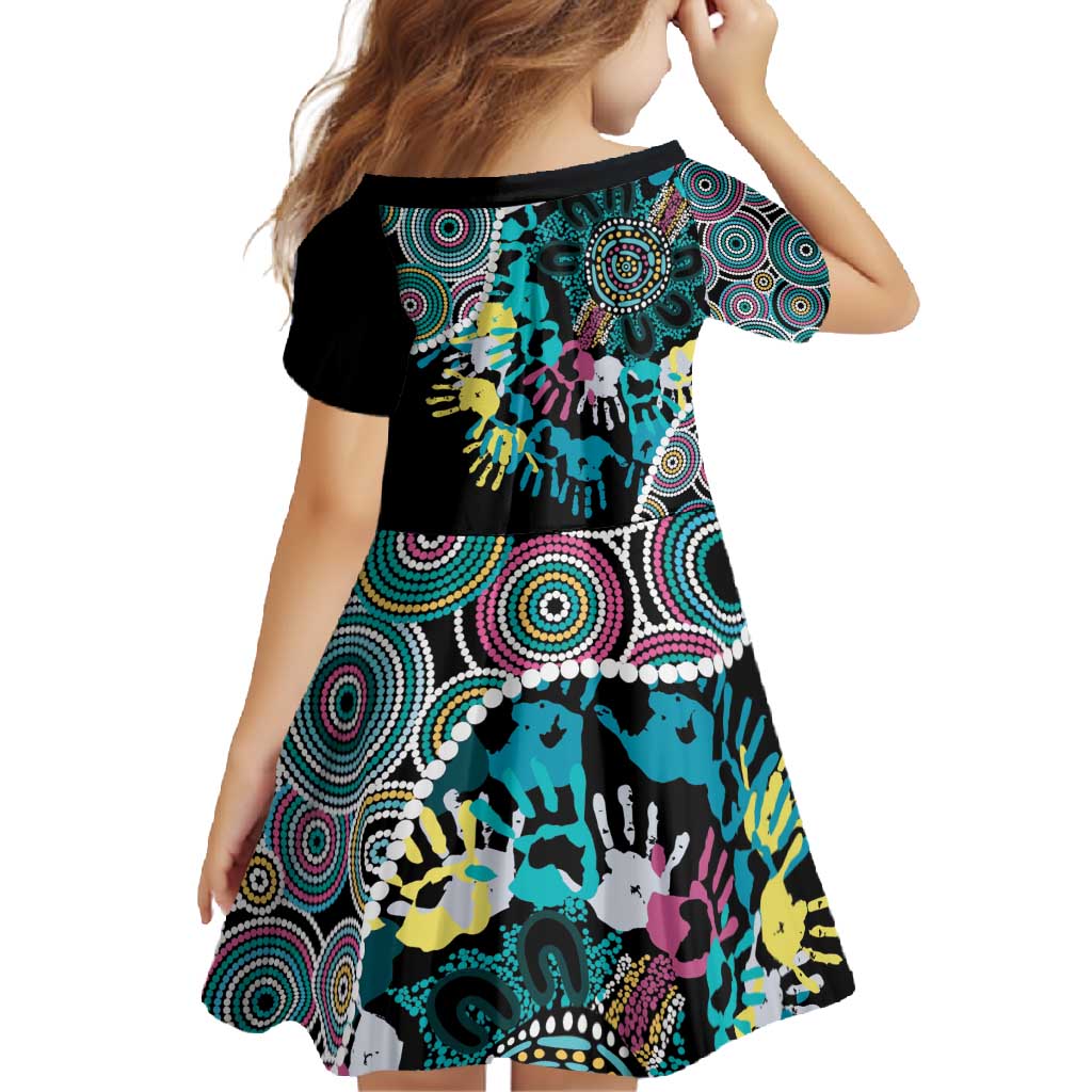 Honouring 50 Year Of NAIDOC Family Matching Summer Maxi Dress and Hawaiian Shirt Honouring The Next Generation Pastel Aboriginal Art