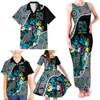 Honouring 50 Year Of NAIDOC Family Matching Tank Maxi Dress and Hawaiian Shirt Honouring The Next Generation Pastel Aboriginal Art